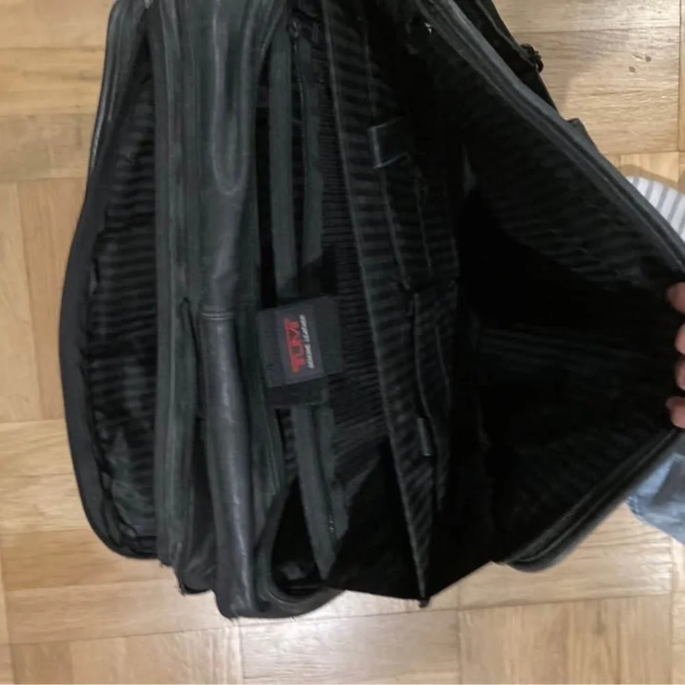 Tumi Alpha Napa Leather Overnight Briefcase
